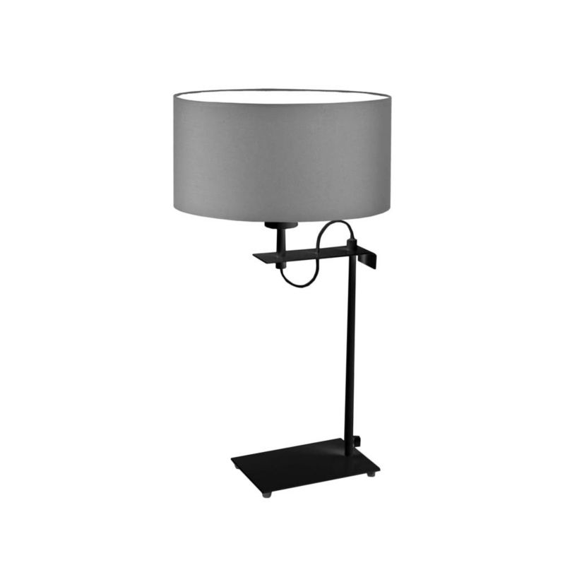 Lampka Nocna Volta Light Factory Point Szary Abażur 1xE27 1szt.