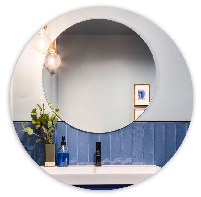 Lustro Łazienkowe 105 cm Okrągłe bez ramy Szlifowane bez Oświetlenia Premium 1 szt