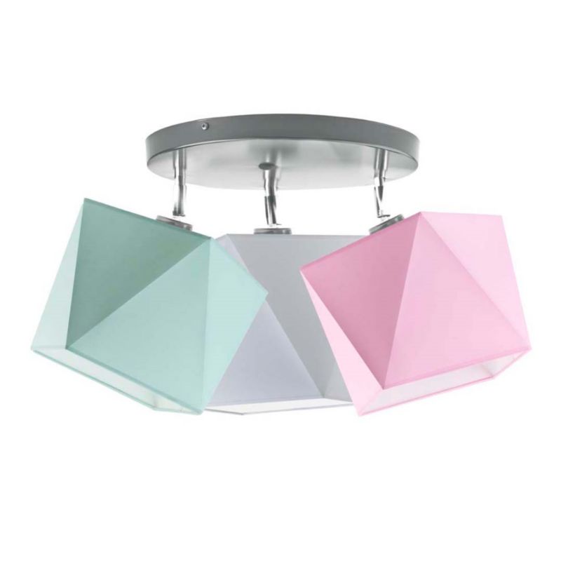 Lampa Volta Light Factory żyrandol plafon sufitowa z abażurami diament BURNE P3 1szt.