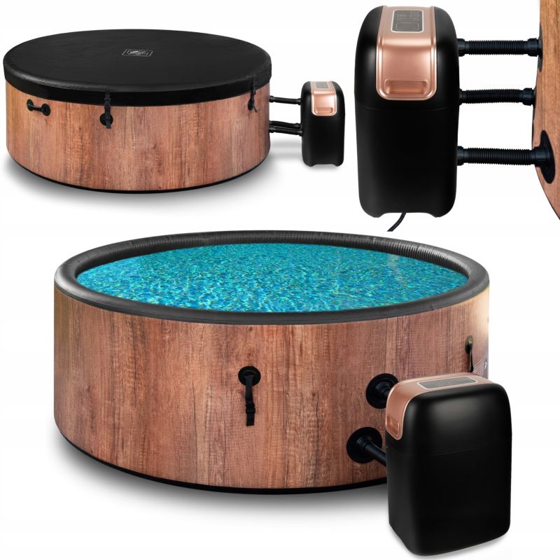 Spa ogrodowe dmuchane Coil Basen z hydromasażem ogrodowy na 6 osób Dąb 1szt