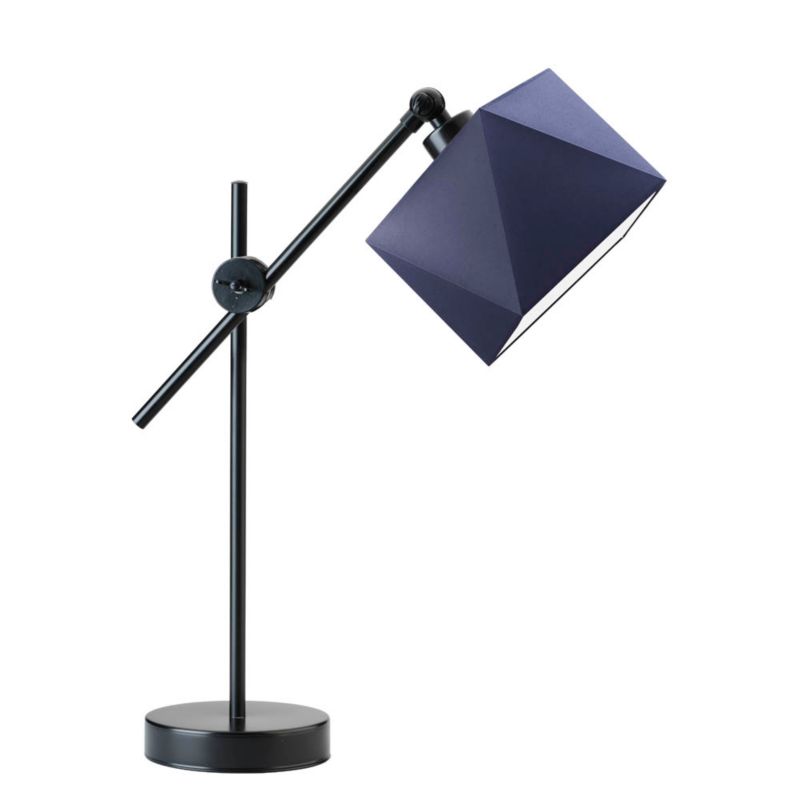 Lampka Nocna Volta Light Factory Modern Abażur Granatowy Diament 1xE27 1szt.