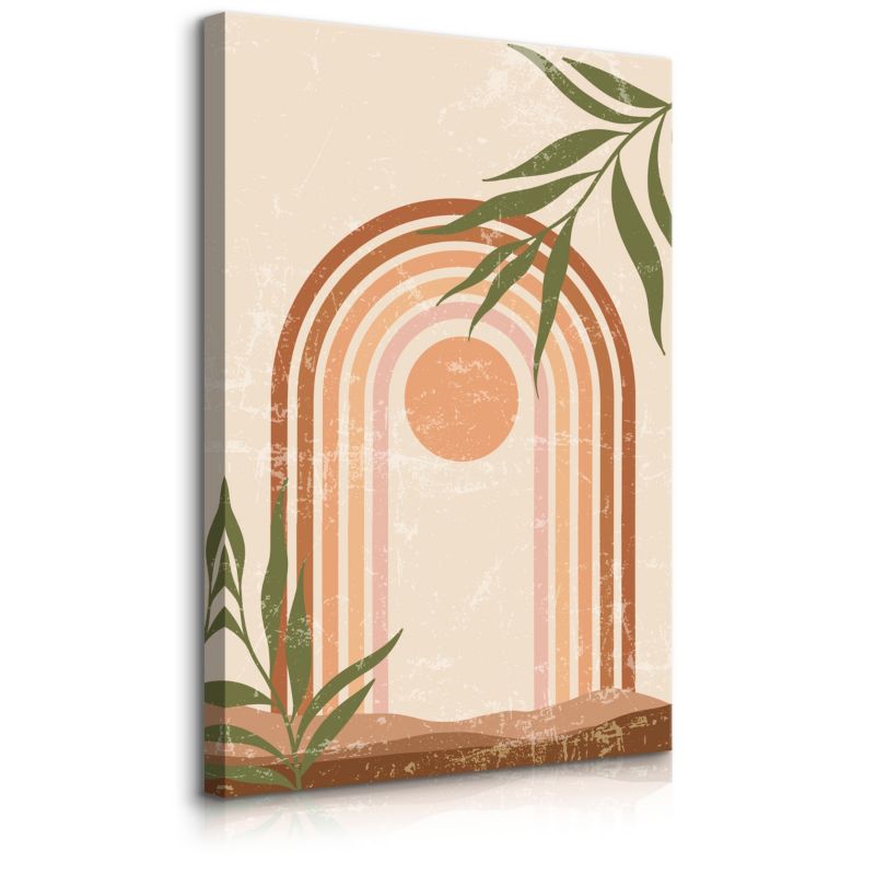 Obraz Muralo Na Płótnie Zachód Słońca Styl Boho Minimalizm Natura 70x100 cm 1 szt.