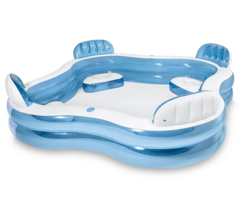 Basen dmuchany Intex 56475 z siedzeniami, niebieski 229x229x66 cm 1 szt.
