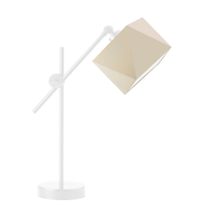 Lampka Nocna Volta Light Factory Modern Abażur Biały/Ecru Diament 1xE27 1szt.