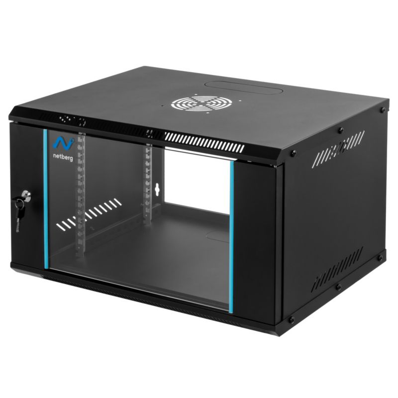Szafa Netberg Basic Rack 19" 6U 330x600x400mm serwerowa na elektronikę wisząca czarna 1szt.