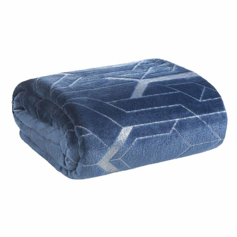 Koc Ginko4 Eurofirany 150x200 cm niebieski miękki 1 szt.