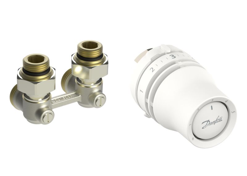 Zestaw termostatyczny kątowy Danfoss Redia M30 2-elementowy