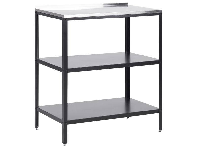 Wyspa kuchenna ogrodowa 80 x 50 x 92 czarna Vilama 1 szt.