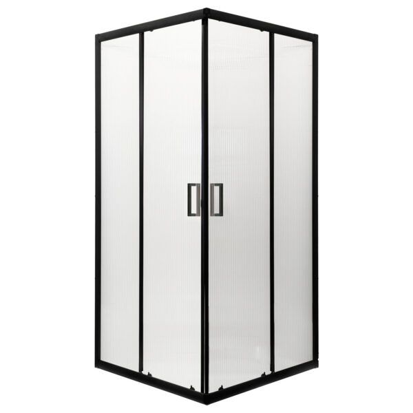 Kabina prysznicowa kwadratowa bez brodzika Kerra Soho 90x90 cm ze szkłem ryflowanym 1 szt.