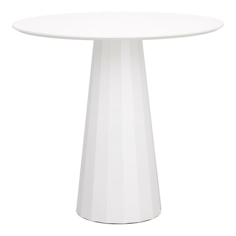 Stół okrągły Florero do jadalni i salonu INTESI biały nowoczesny na jednej nodze 80 cm 1 szt.