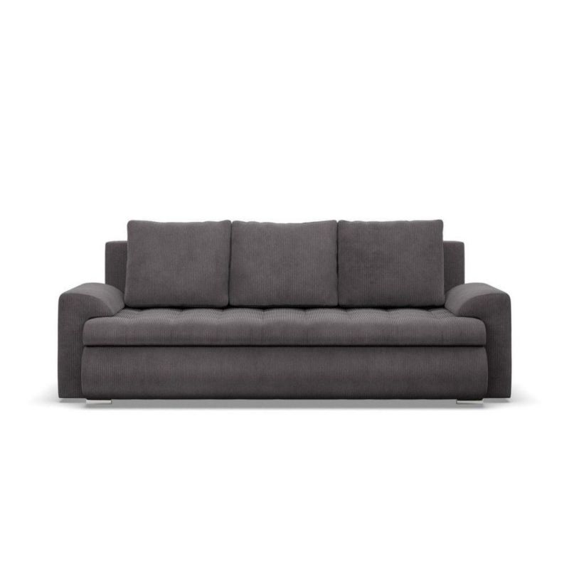 Kanapa TYLETEGOTU z funkcją spania BOSCO sztruksowa ciemny szary 1 szt