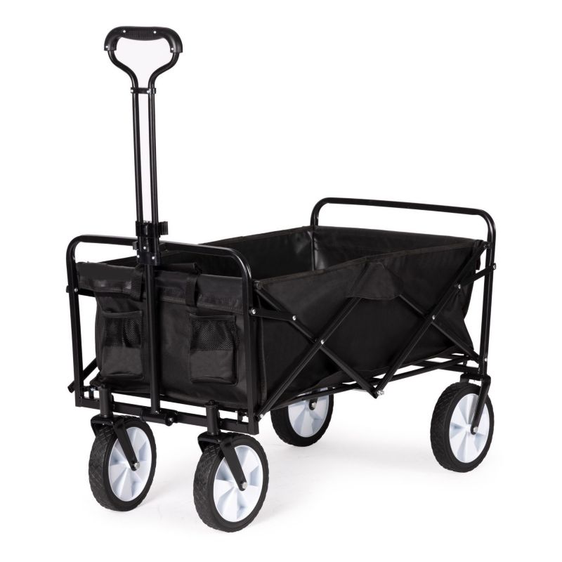 Wózek ogrodowy Bauerkraft składany transportowy plażowy turystyczny czarny 1 szt.