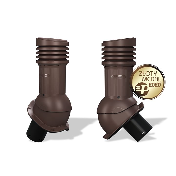 Kominek wentylacyjny WIRPLAST PERFEKTA EVO 125mm z odpływem kondensatu do blachodachówki i trapezu wentylacja 1szt.