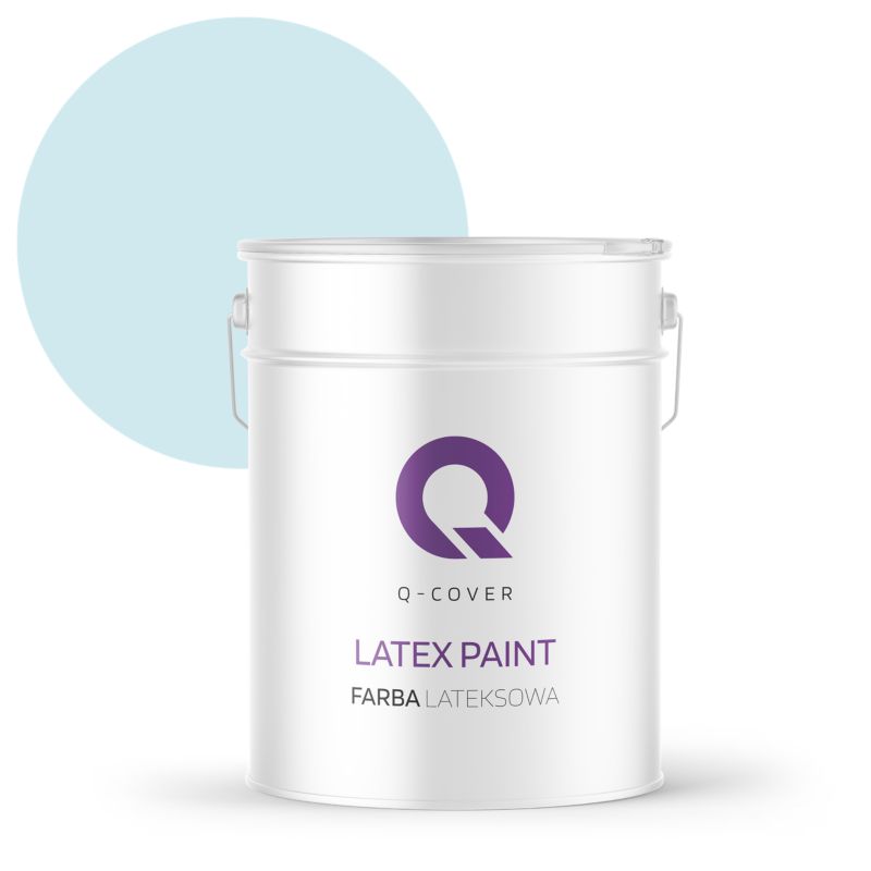 Farba Lateksowa Do Ścian i Sufitów Q-Cover Biel złamana w niebeski H0378 Głęboki Mat 10L