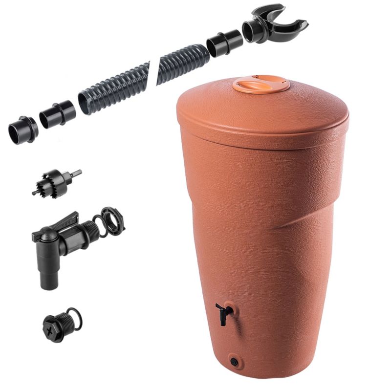 Zbiornik Na Deszczówkę KADAX270L Wodę Beczka Pojemnik Zestaw Przyłączeniowy Kran 1szt.