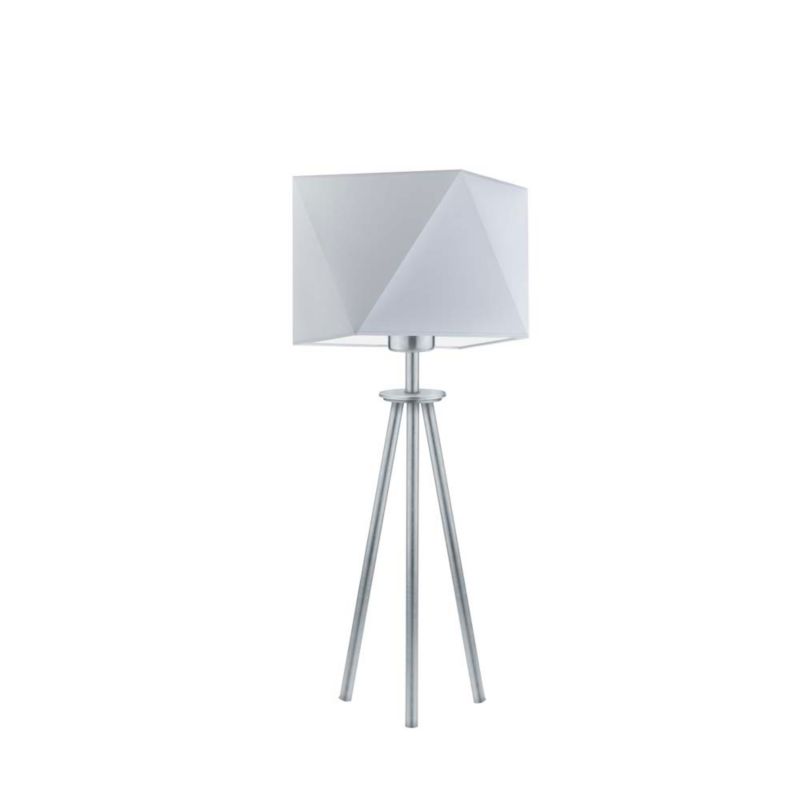 Lampka Nocna Volta Light Factory Deco Abażur Jasny szary/Srebrny Diament 1xE27 1szt.