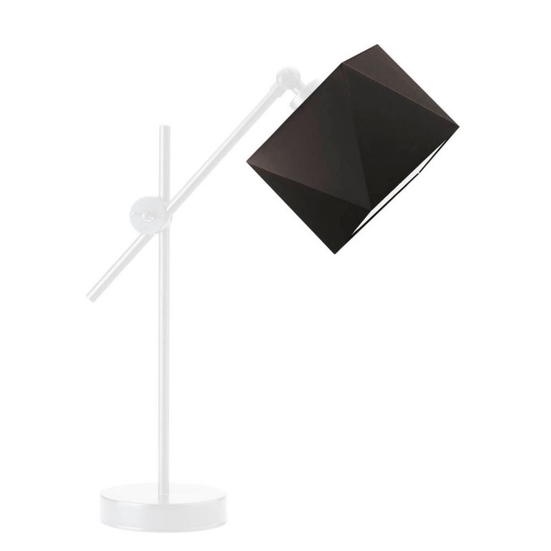 Lampka Nocna Volta Light Factory Modern Abażur Biały/Brązowy Diament 1xE27 1szt.