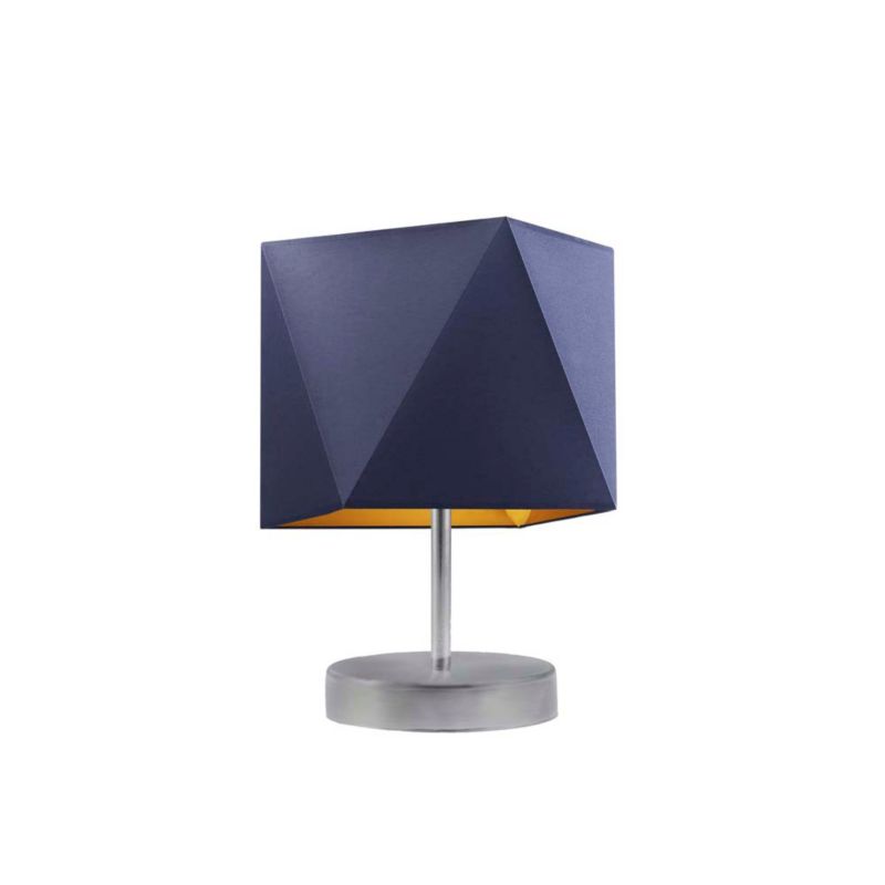 Lampka Nocna Volta Light Factory Picolo Abażur Srebrny/Granatowy ze złotem Diament 1xE27 1szt.