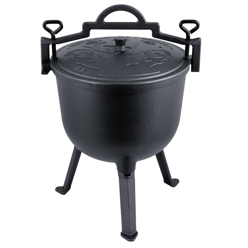 Kociołek żeliwny 11L Berdsen BD-482 garnek myśliwski na ognisko grill + przepisy 1szt.