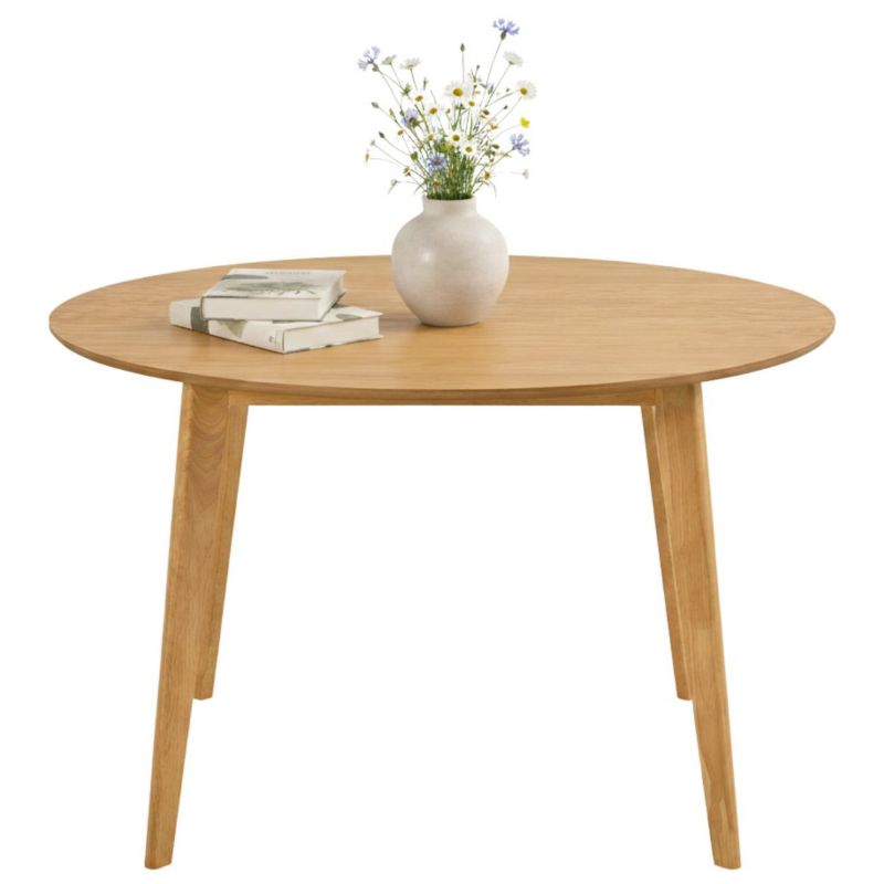 Stół do jadalni kuchni Roxby Actona okrągły 4 os. fornir dąb 120 cm 1 szt.