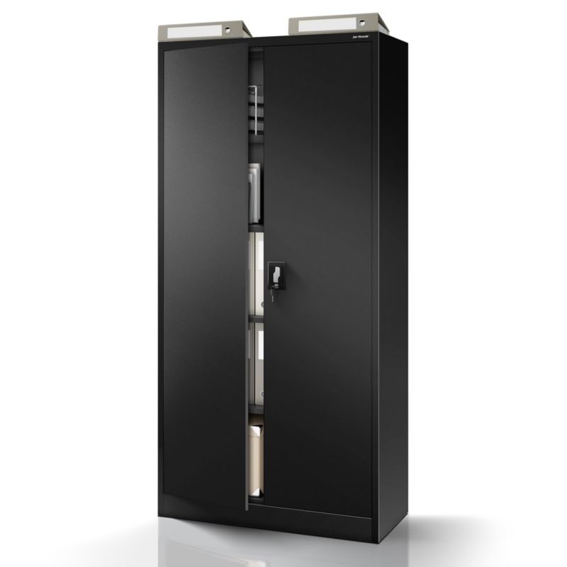 Szafa metalowa biurowa Jan Nowak 185x90x40 cm czarna 1 szt