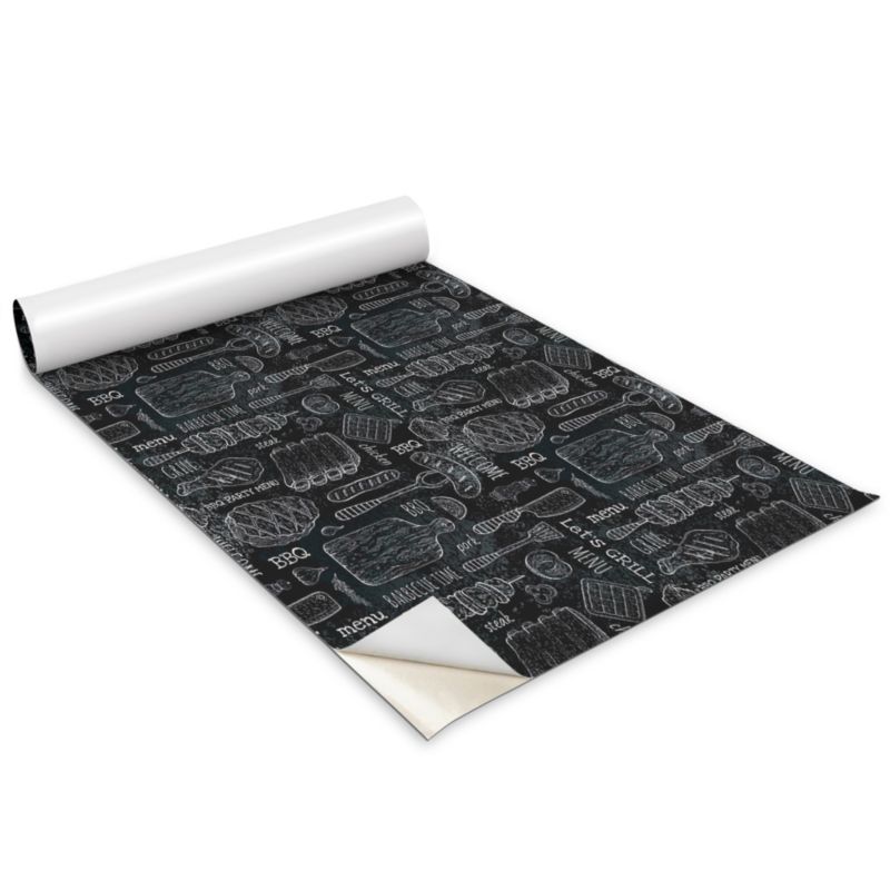 Okleina Meblowa Do Sypialni I Garderoby Wallfluent 100x50 cm Grill rysunkowy Okleina Na Biurko I Regał 1 rol.