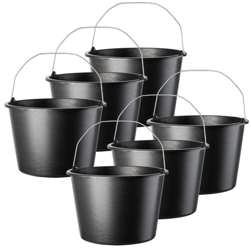 Wiadra KADAX Plastikowe Budowlane Gospodarcze 20L x 6szt