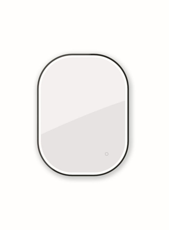 Lustro łazienkowe Oltens Nordlis LED 60x80 prostokątne czarna rama mata grzewcza 1 szt.