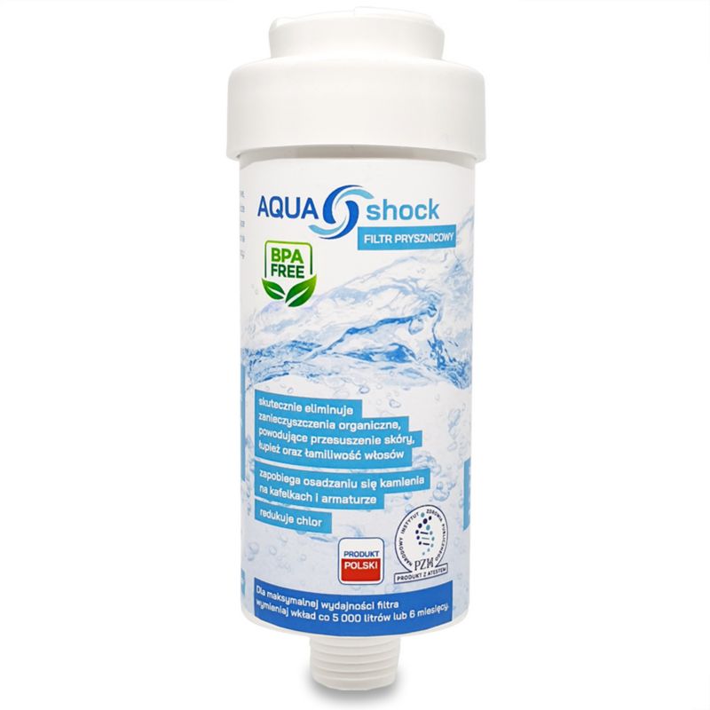 Filtr prysznicowy AQUA shock do wody biały 1 szt.
