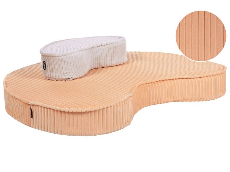 Poduszka podłogowa Pufa dla dzieci Nili Welur Brzoskwiniowy 1 kpl