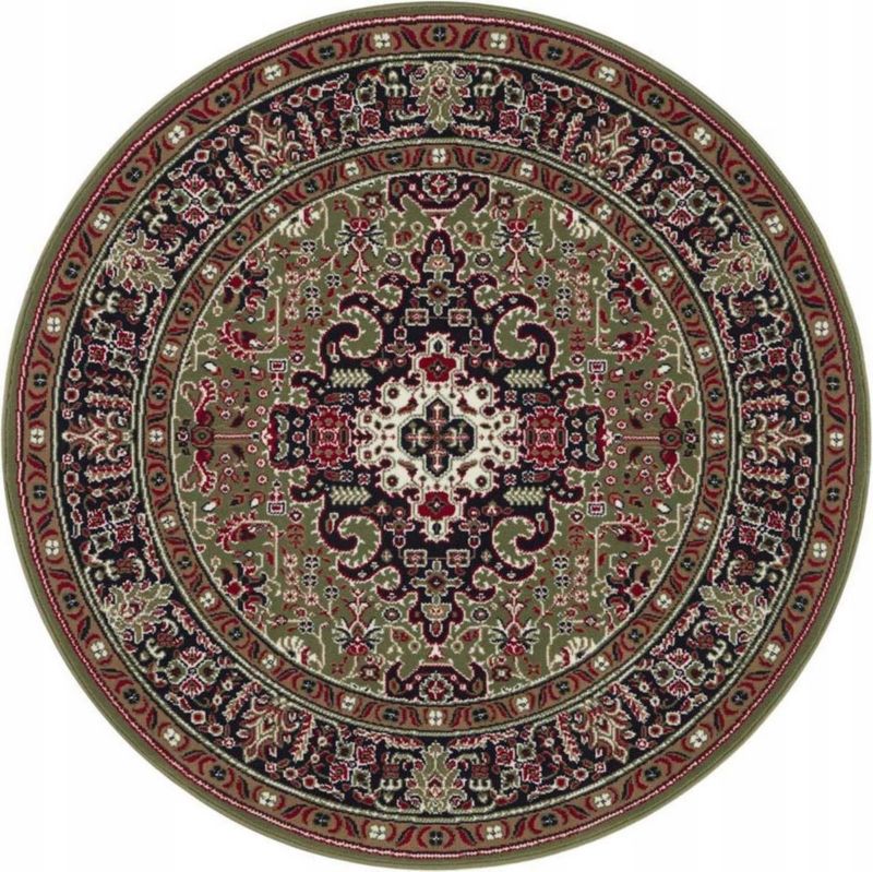 Dywan Mojdywan okrągły 160cm tradycyjny, klasyczny wzór do salonu z miękkim włosiem 1 szt.