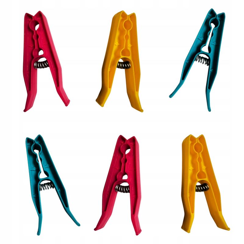 Klamerki na pranie Rodeno spinacze wielokolorowe plastikowe 100 szt.