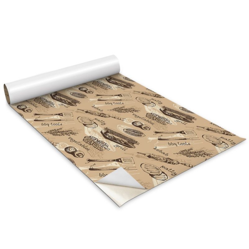 Okleina Na Szafki Kuchenne Wallfluent 100x50 cm Grill i kebab Okleina Do Mebli DIY 1 rol.