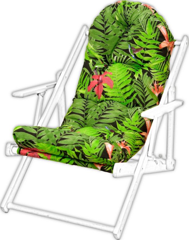 Poduszka na leżak drewniany AMPO czarny zielony czerwony 1 szt.