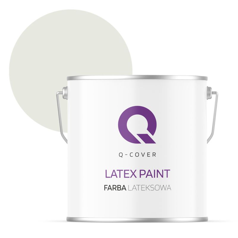 Farba Lateksowa Do Ścian i Sufitów Q-Cover Biel złamana w oliwkowy H2079 Głęboki Mat 5L