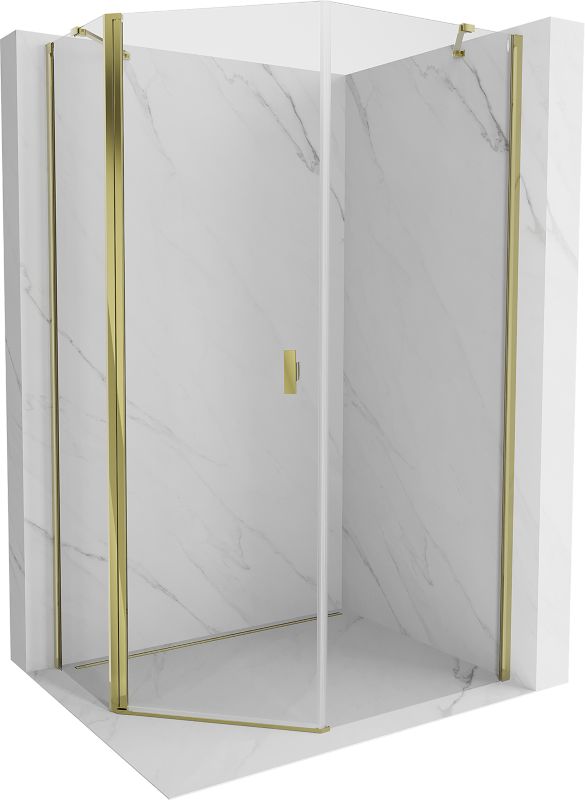 Kabina prysznicowa pięciokątna Mexen Mist złota 80 x 100 cm 1 szt