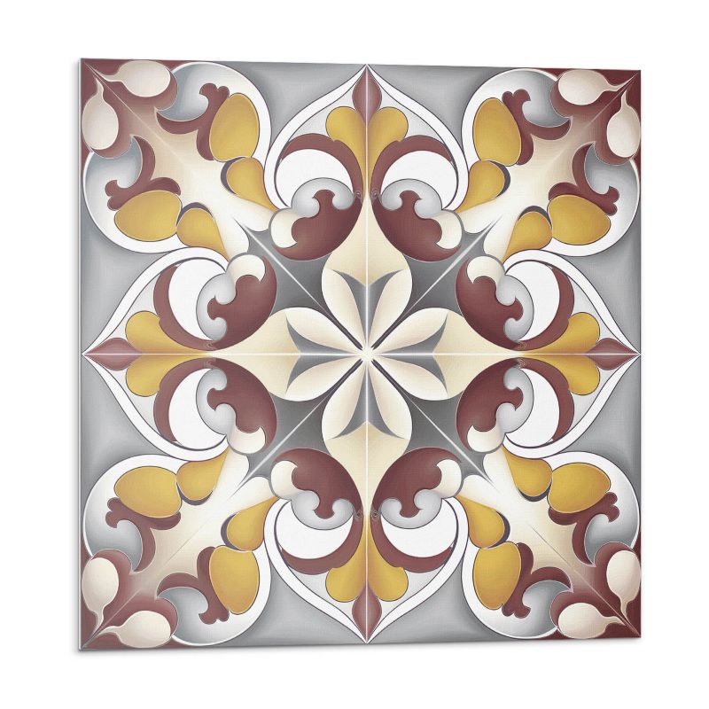 Kafelki samoprzylepne Wallfluent 20x20 cm Wzór mozaiki z kwiatowymi akcentami 20 szt.