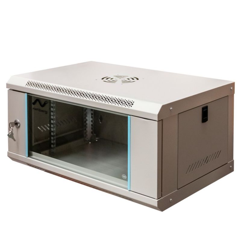 Szafa NETBERG szafka Rack 19" 6U 300x600x400mm wisząca instalacyjna szara 1szt.