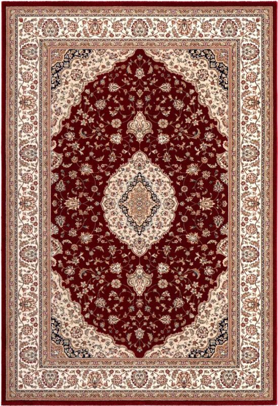 Dywan Seta HALI tradycyjny do salonu 160x230cm, klasyczny kremowo czerwony wzór 1 szt.