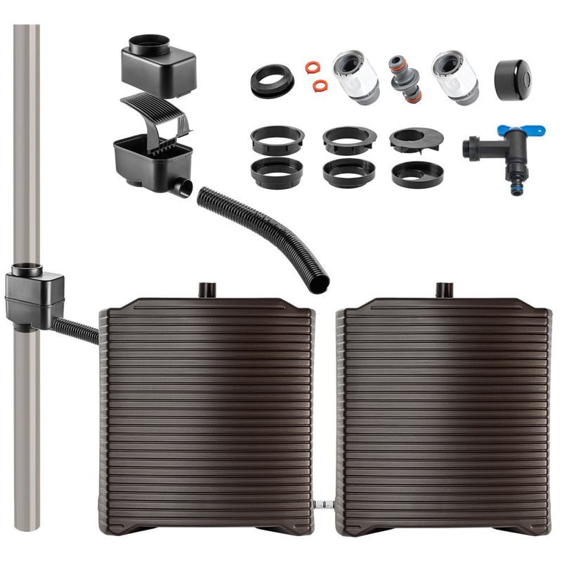 Zbiornik Na Deszczówkę KADAX 250L Wodę Beczka Z Przyłączem Kranem Duża Pojemnik 1szt.