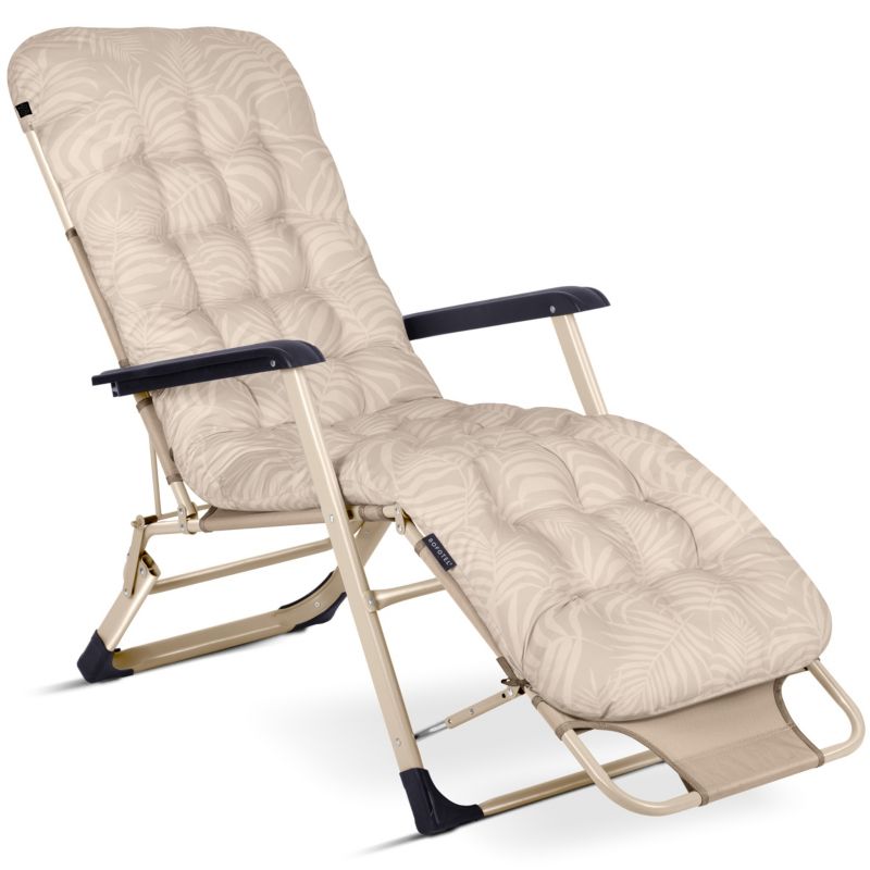 Leżak ogrodowy z poduszką Sofotel 162x60x75 cm plażowy składany na taras balkon 1 szt.