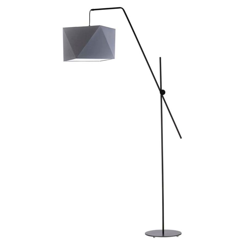 Lampa stojąca Volta Light Factory podłogowa przegubowa regulowana z abażurem szary diament MODERN 1szt.