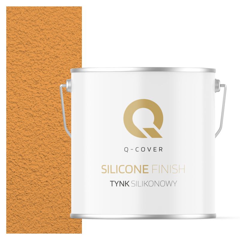 Tynk Silikonowy Elewacyjny Baranek 1.5mm Q-Cover Pomarańczowy F766 7KG