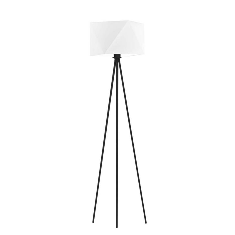 Lampa stojąca Volta Light Factory podłogowa trójnóg z abażurem czarny/biały diament JOLLY 1szt.