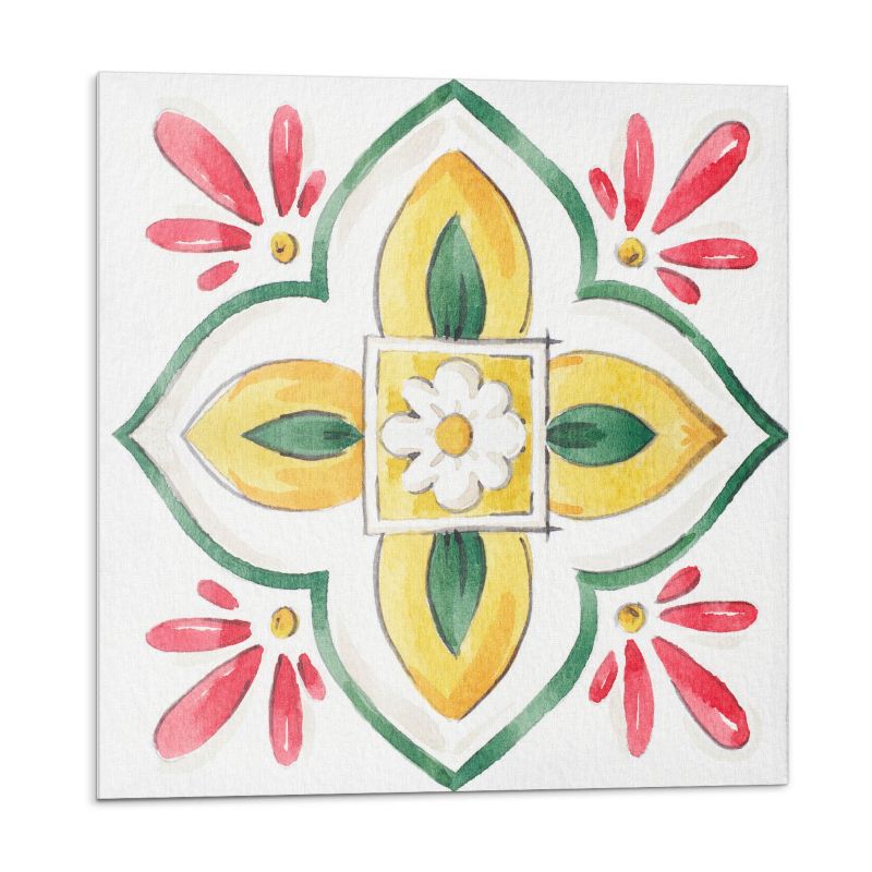 Kafelki samoprzylepne Wallfluent 30x30 cm Motyw florystyczny z ramką 9 szt.