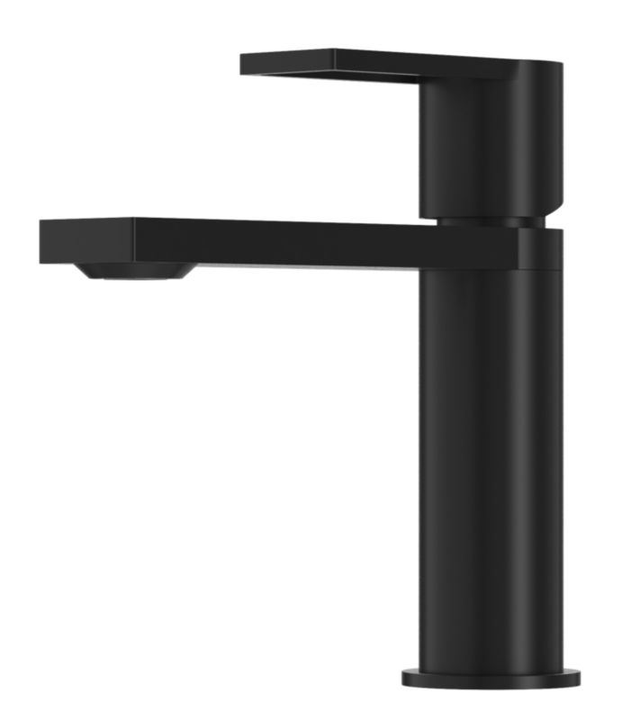 Bateria Umywalkowa Czarna Granitan Nowoczesna Niska Łazienkowa Mosiężna Kran Arma 1 szt.