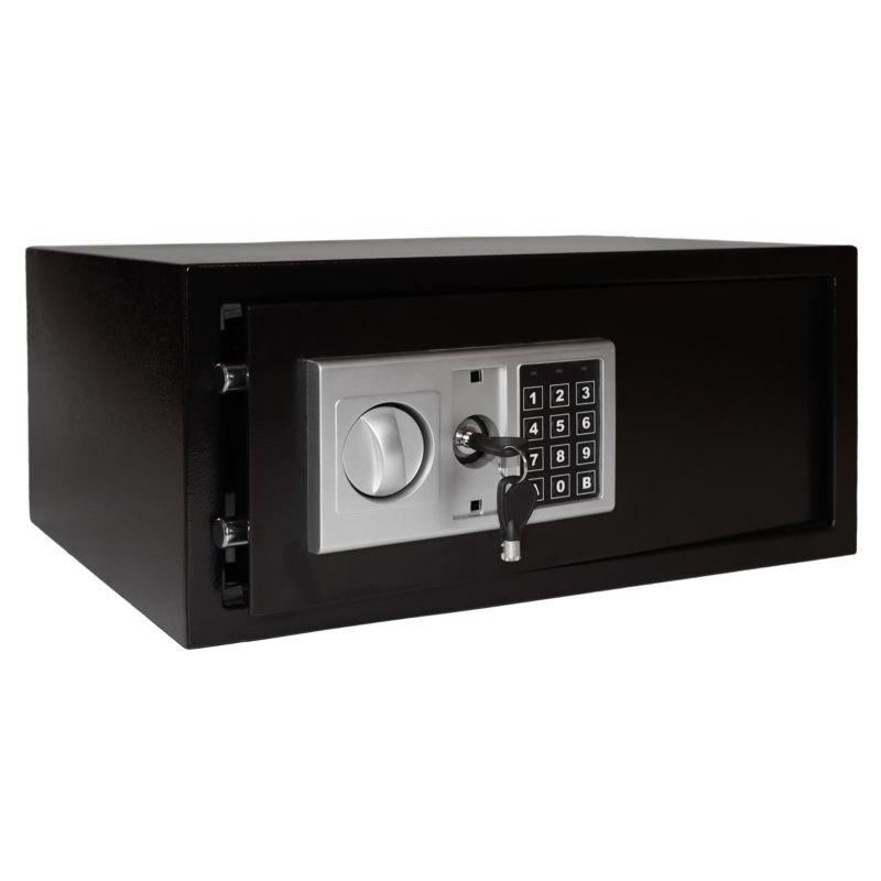 Sejf domowy Bauerkraft z zamkiem elektronicznym na kluczyk lub kod 43x35x21 cm 1 szt.