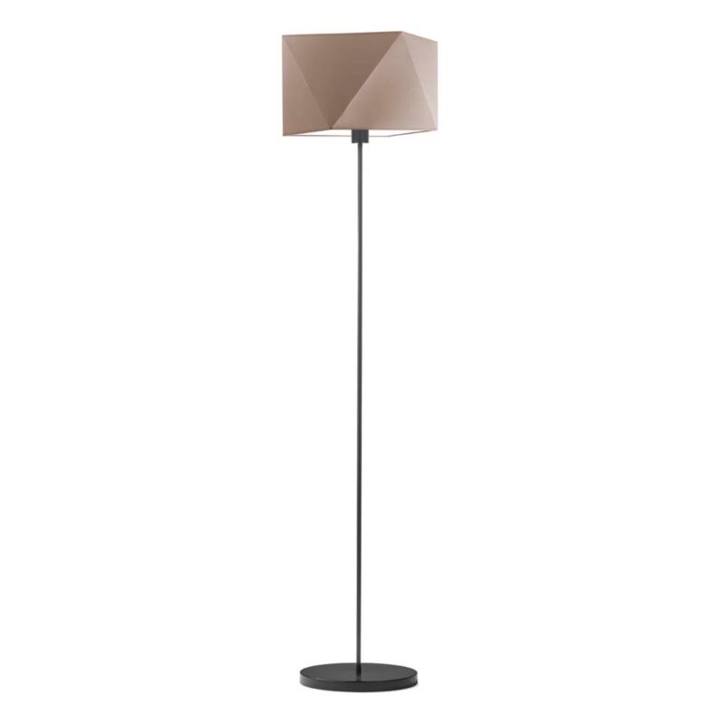 Lampa stojąca Volta Light Factory podłogowa z abażurem cappuccino diament BURNE 1szt.