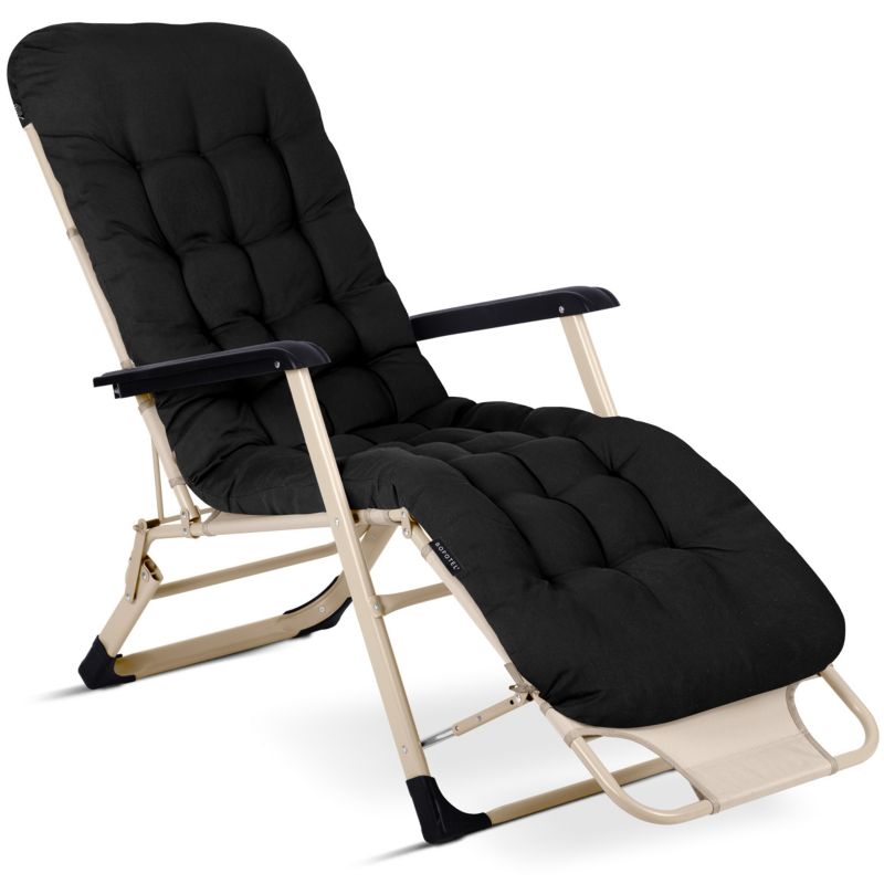 Leżak ogrodowy z poduszką Sofotel 162x60x75 cm plażowy składany na taras balkon 1 szt.