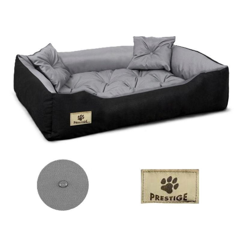 Legowisko dla psa kojec PRESTIGE 100x75 cm wodoodporne szare 1szt